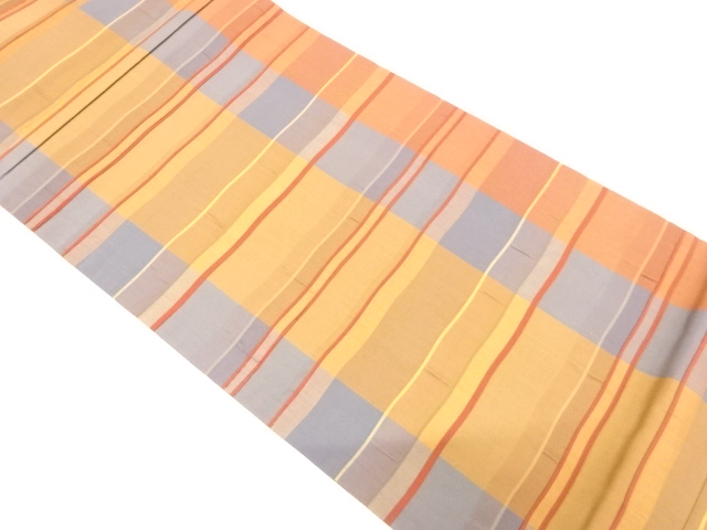 JAPANESE KIMONO / VINTAGE FUKURO OBI / SILK / WOVEN STRIPE